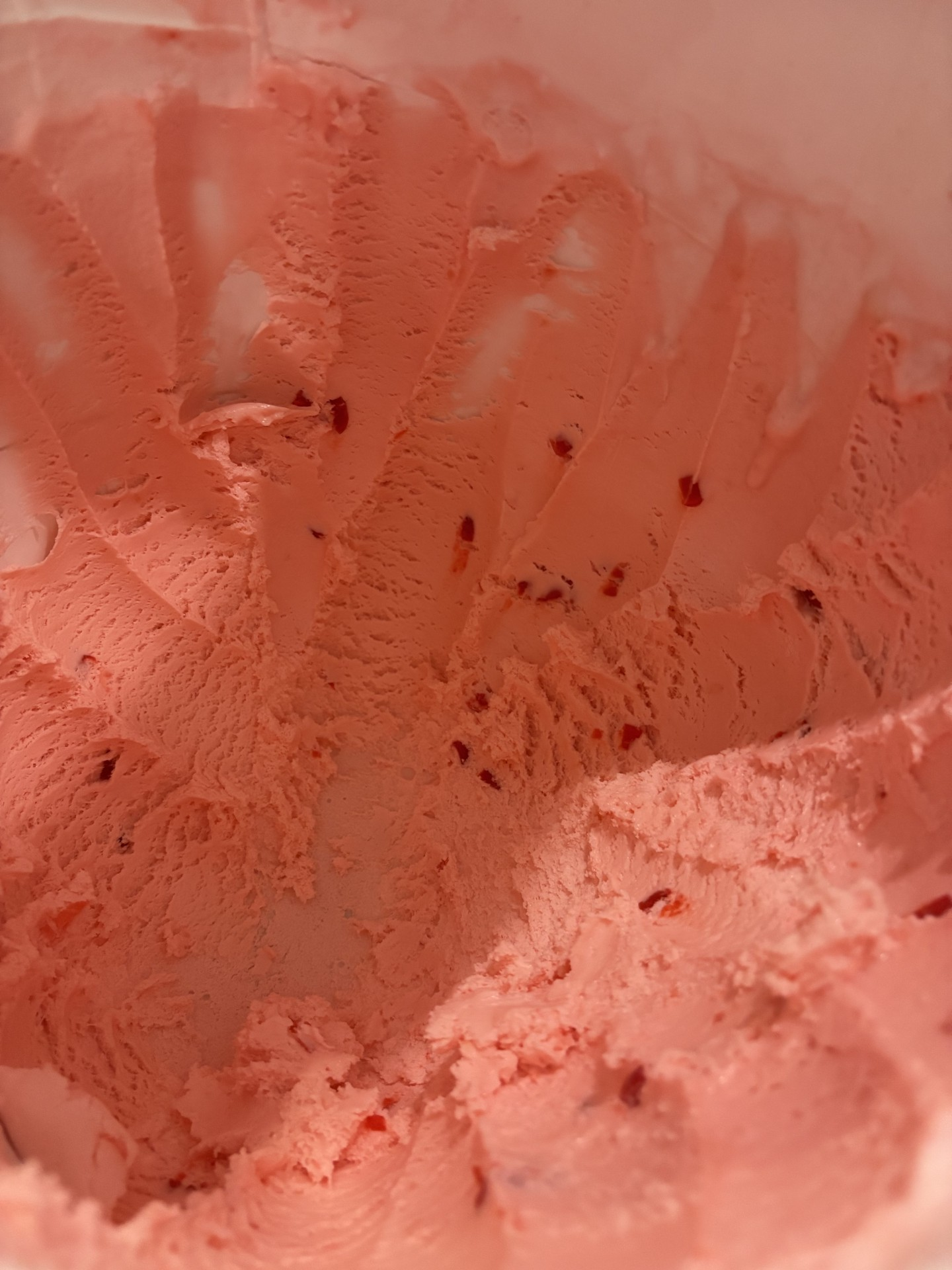 Cherry White Chocolate ice cream made on site at Rosa Ice Cream