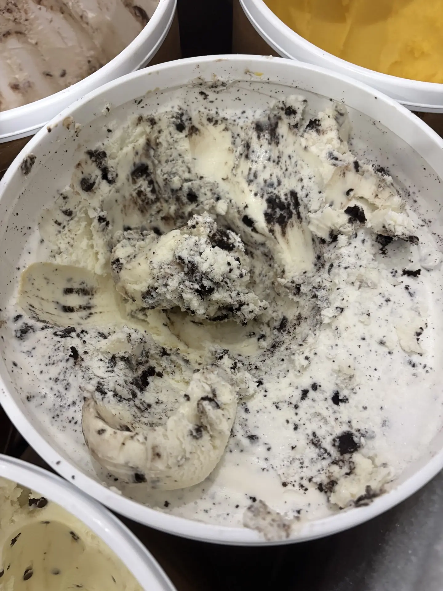 Cookies & Cream ice cream made on site at Rosa Ice Cream