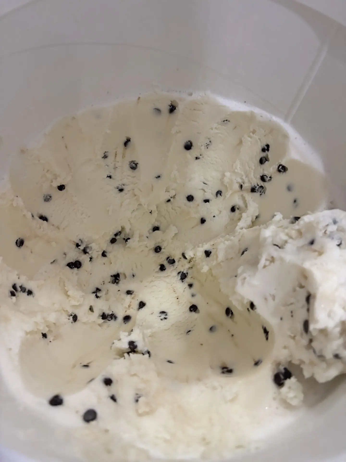 Mint ice cream made on site at Rosa Ice Cream
